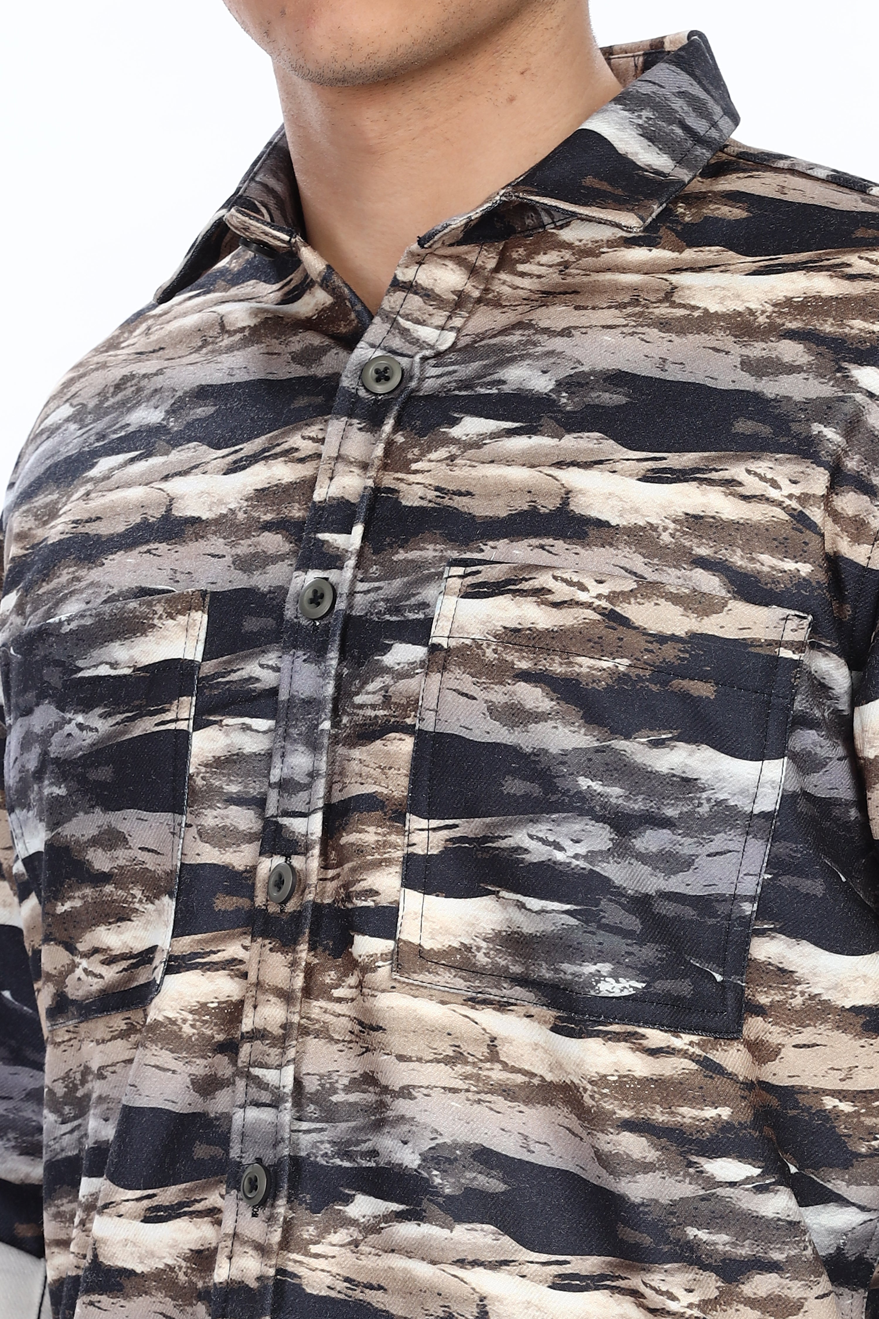 Golden Waves Relaxed Fit Overshirt