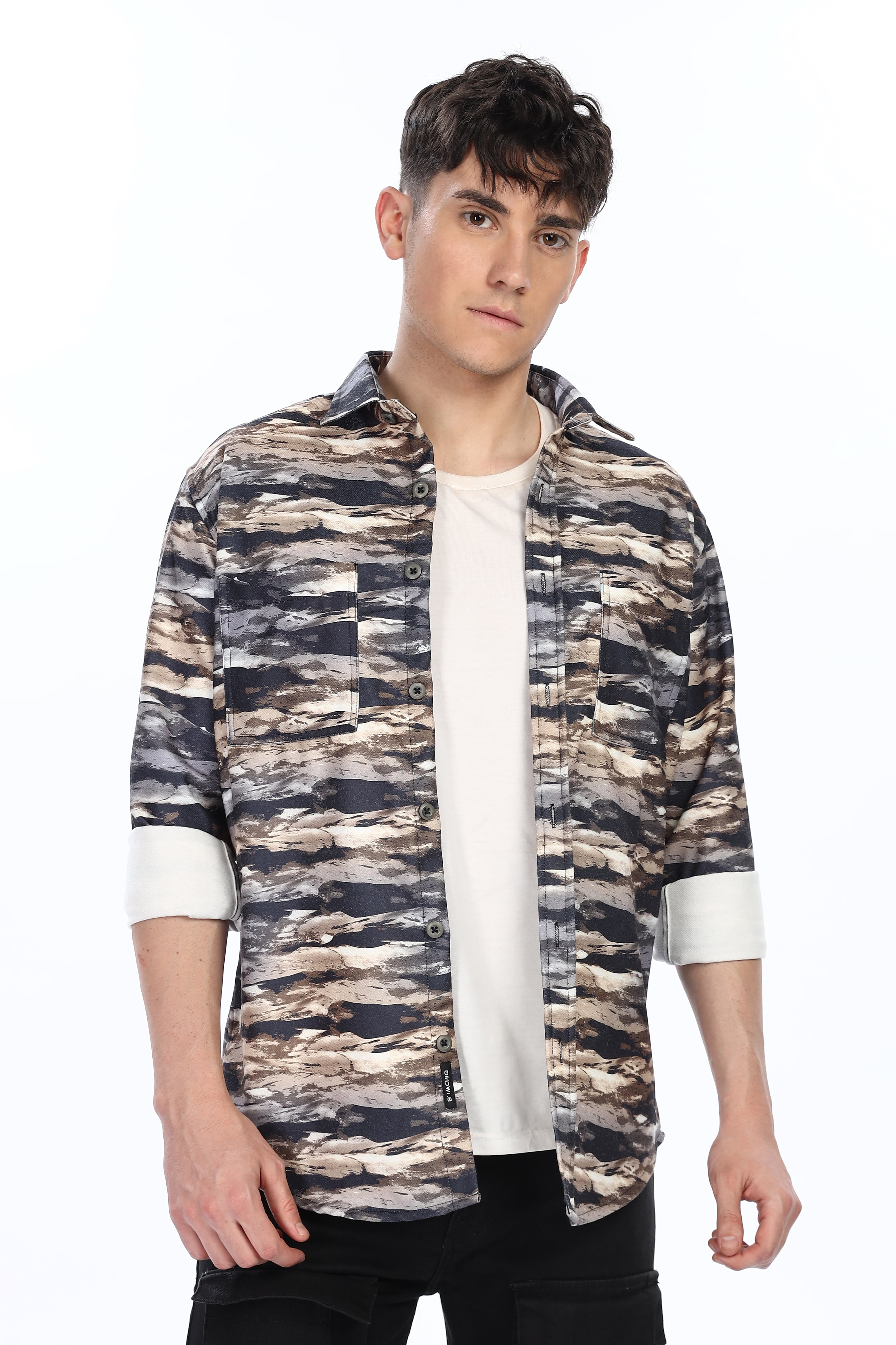 Golden Waves Relaxed Fit Overshirt