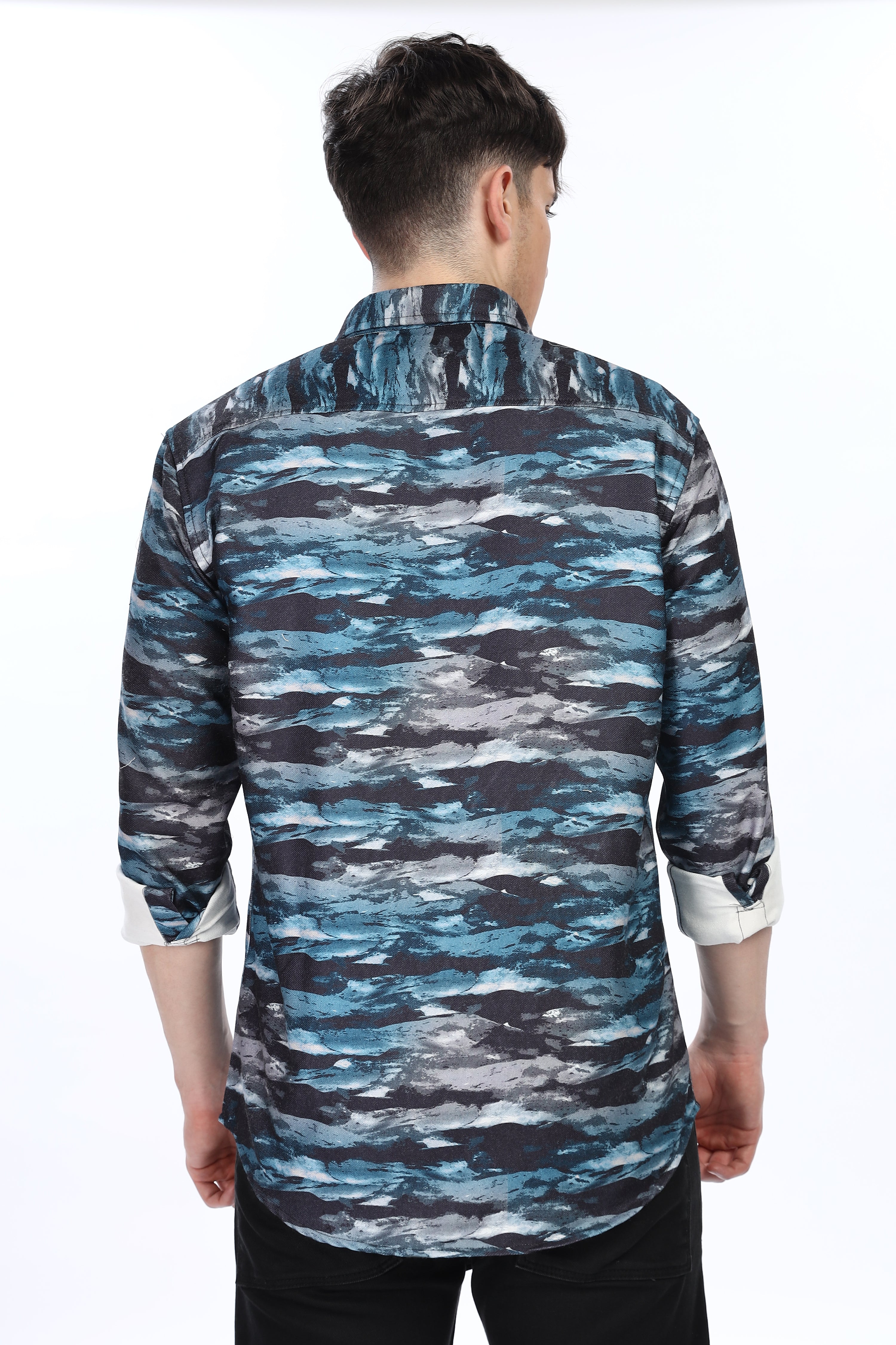 Blue Waves Relaxed Fit Overshirt