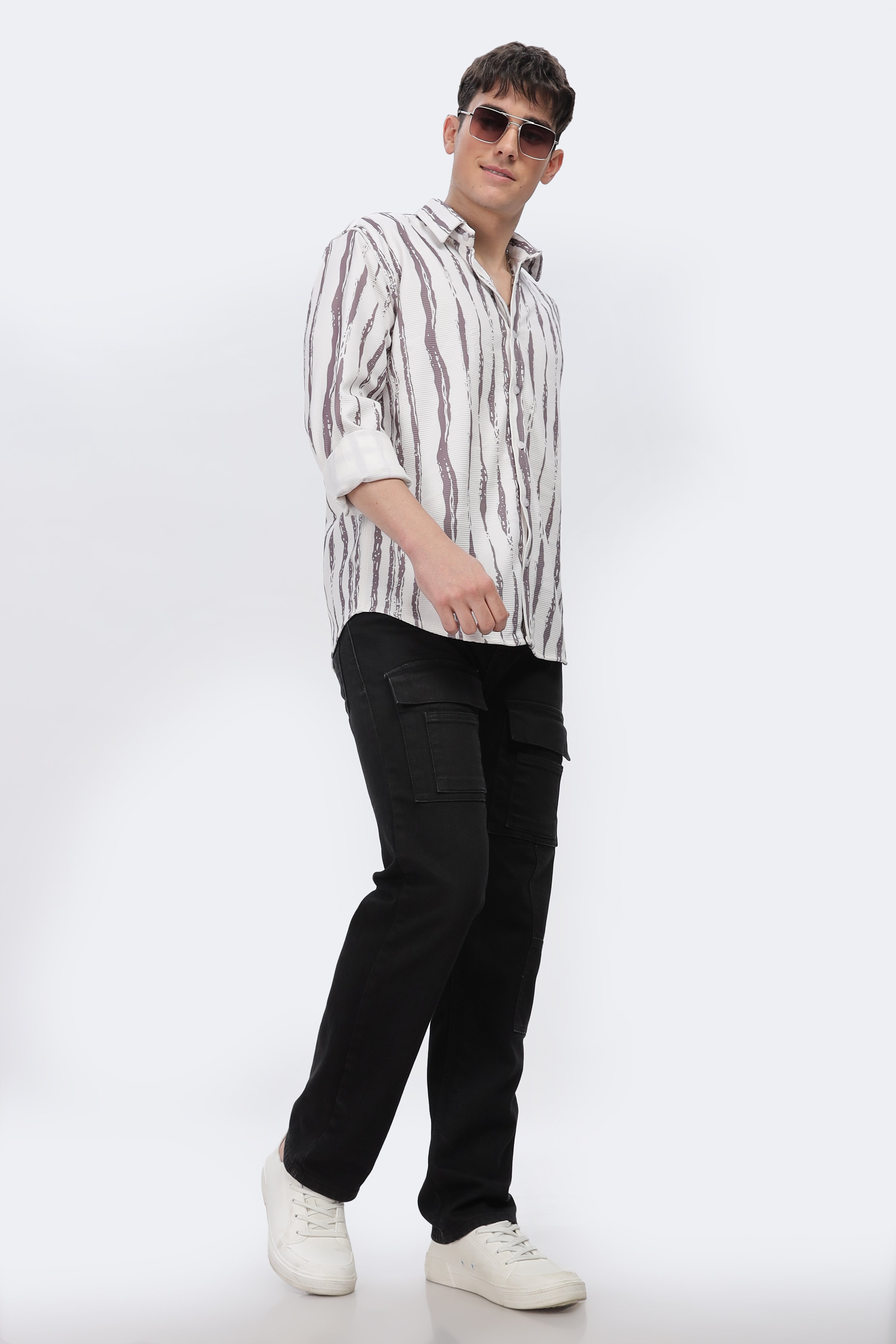 Skin Line Abstract Slim Fit Shirt