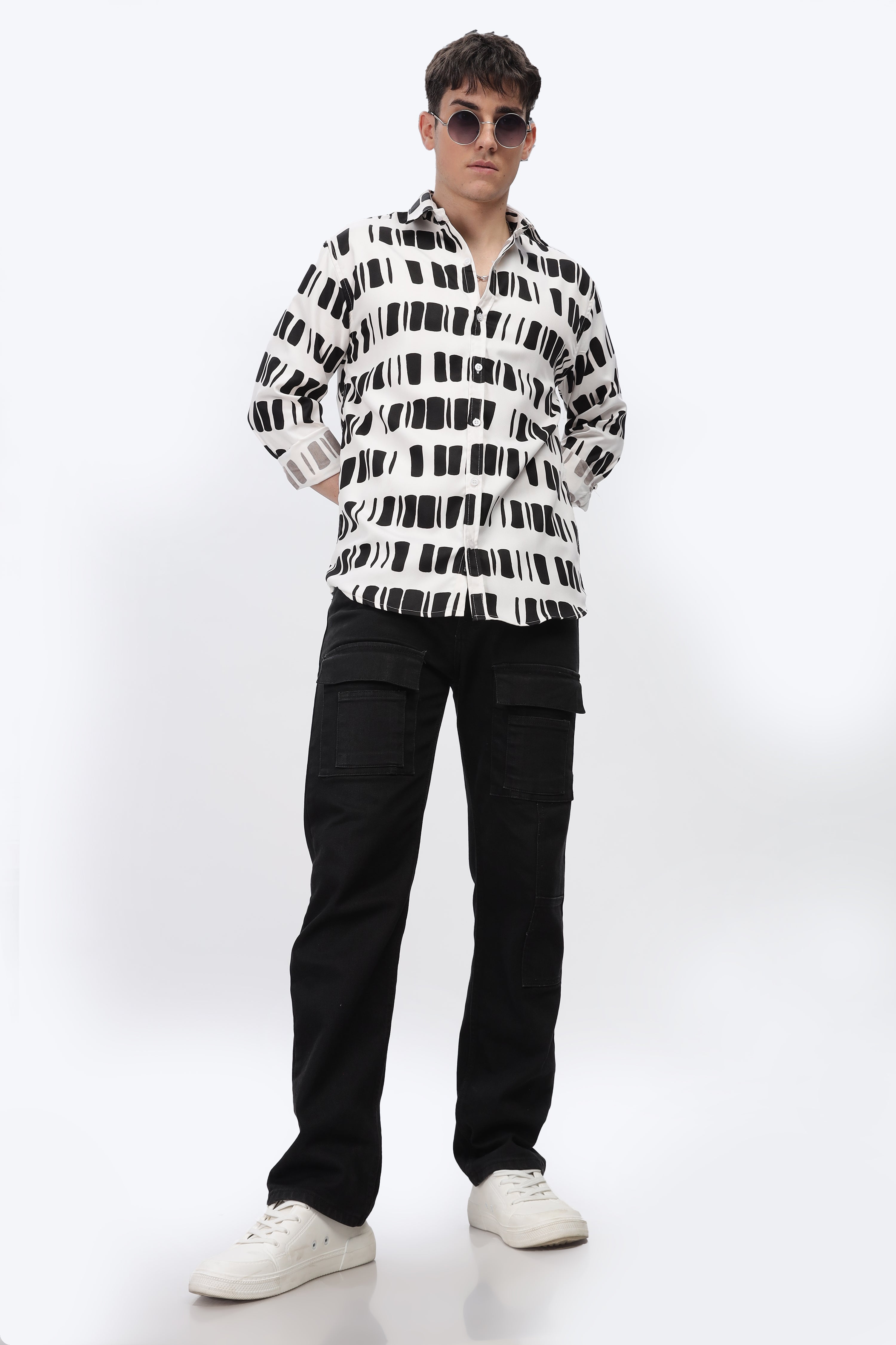 Black Box Abstract Slim Fit Shirt