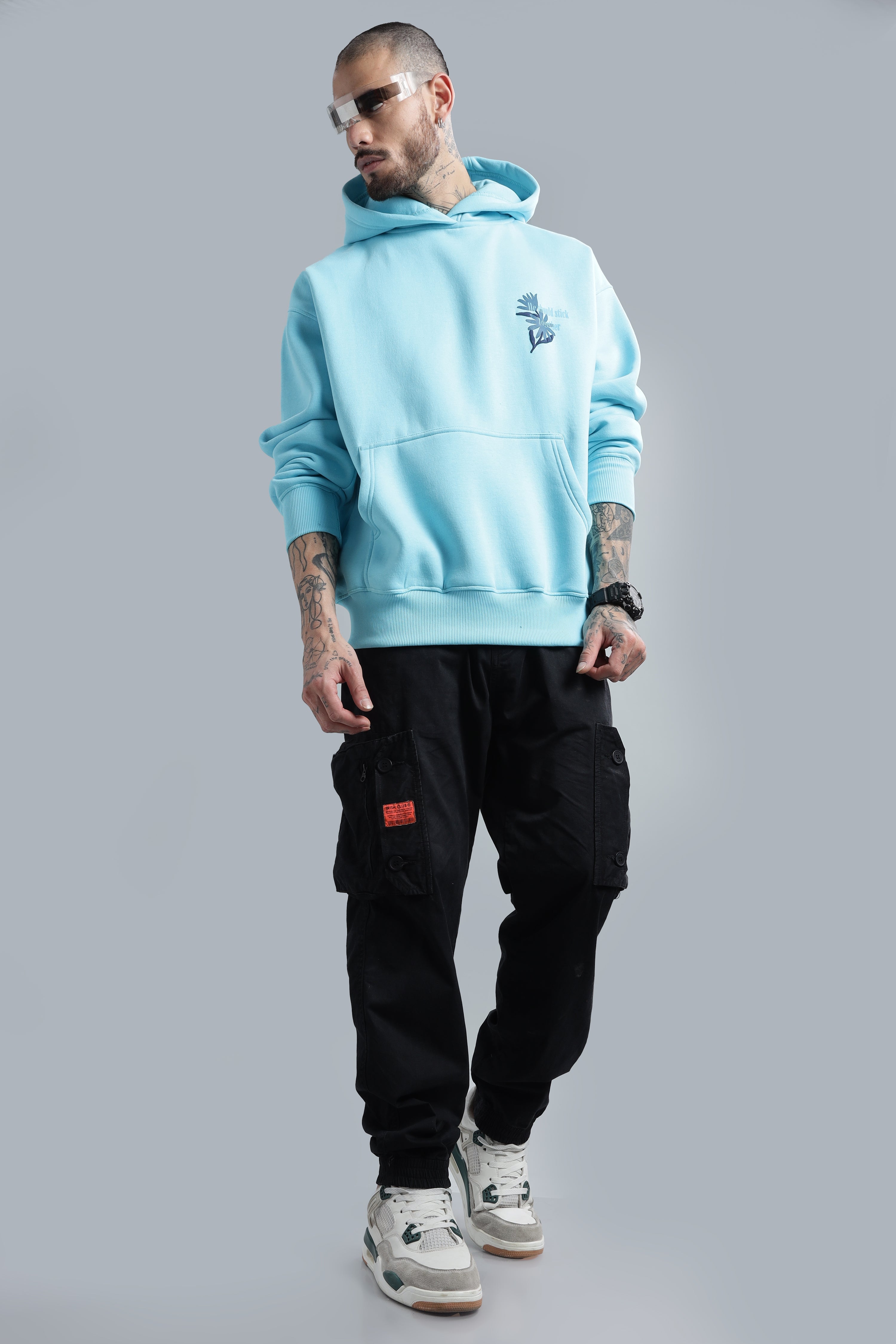 Birds Of Feather Light Blue Hoodie