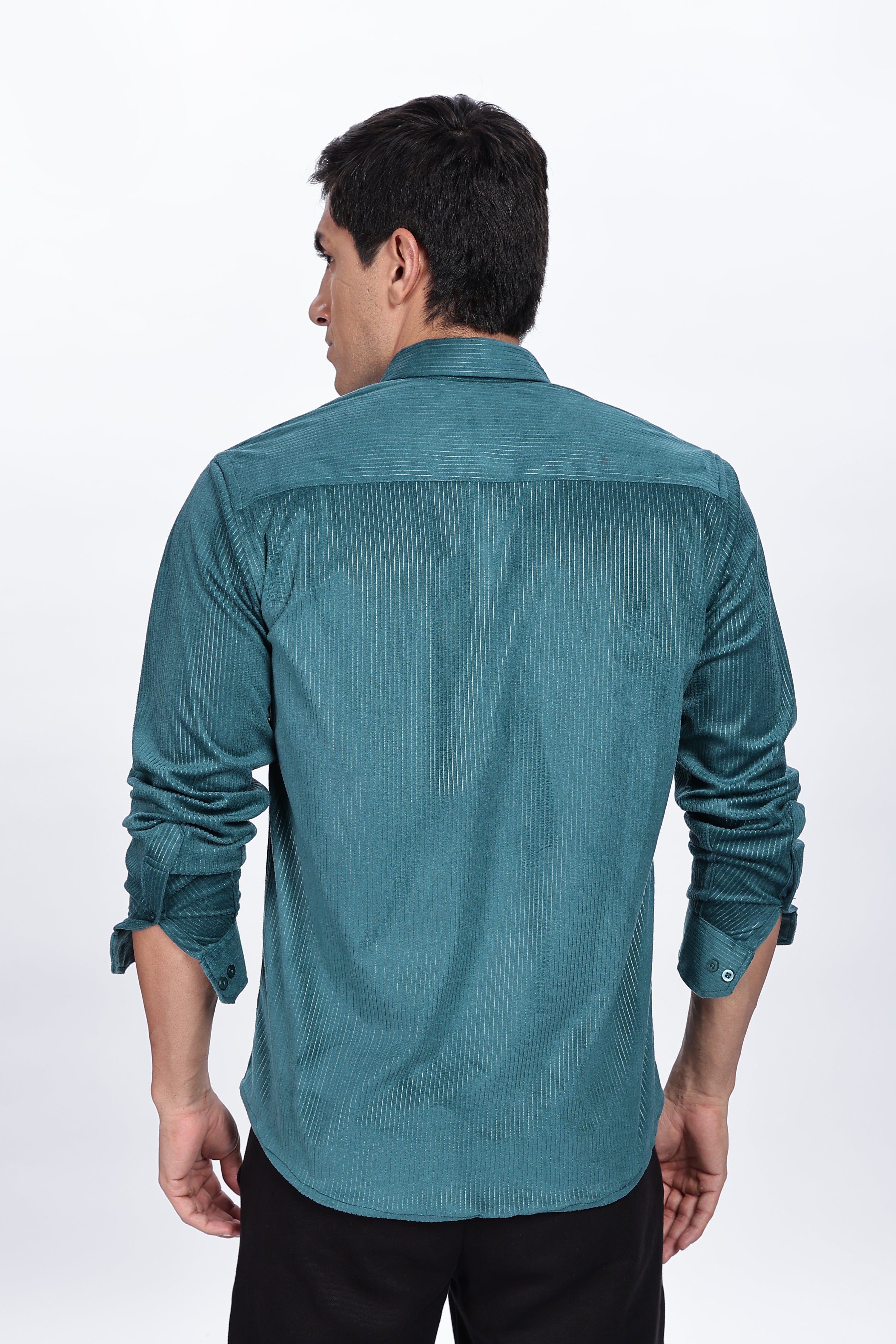 Pleat Creased Teal shirt