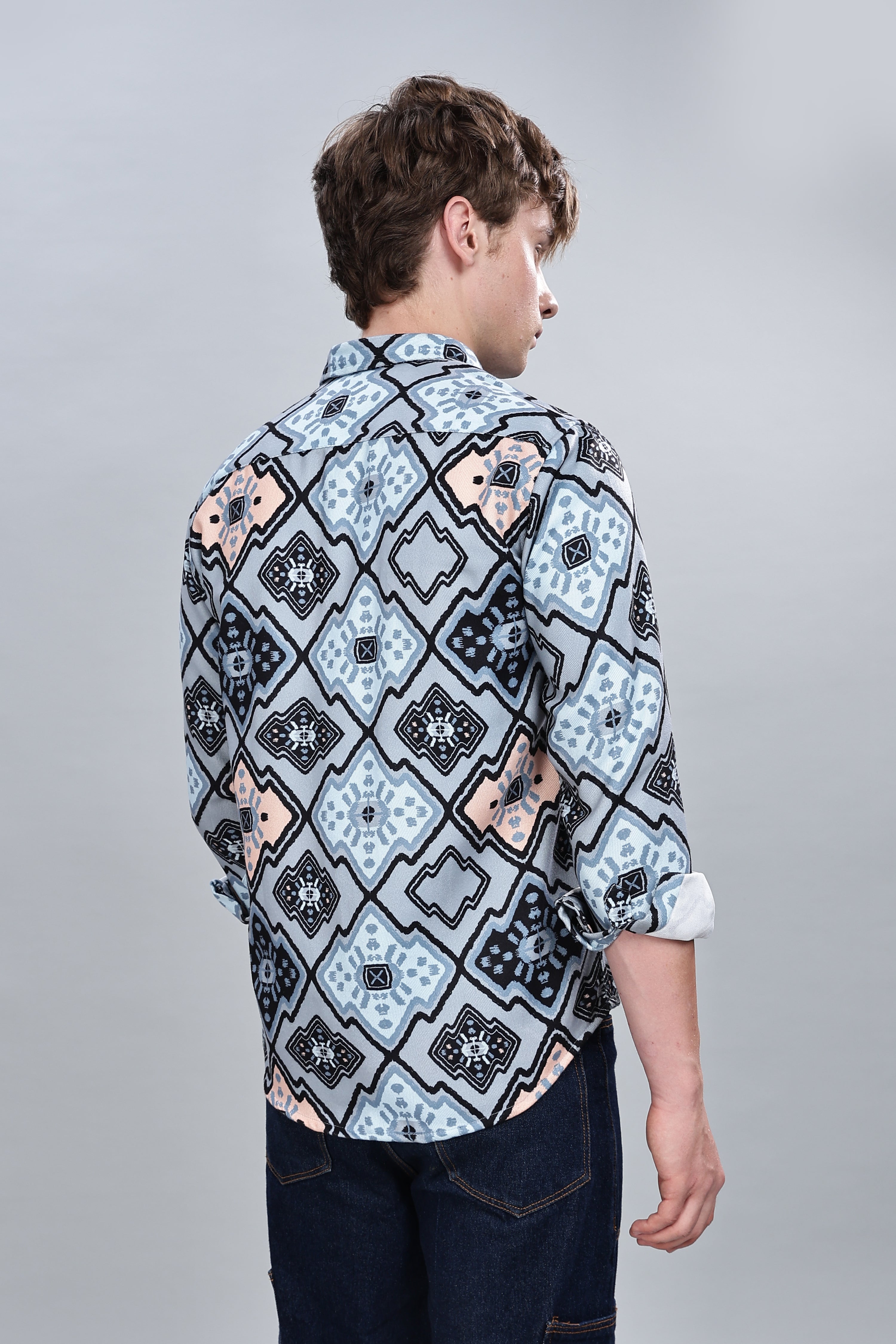 Enigmatic Blue Relaxed Fit Overshirt