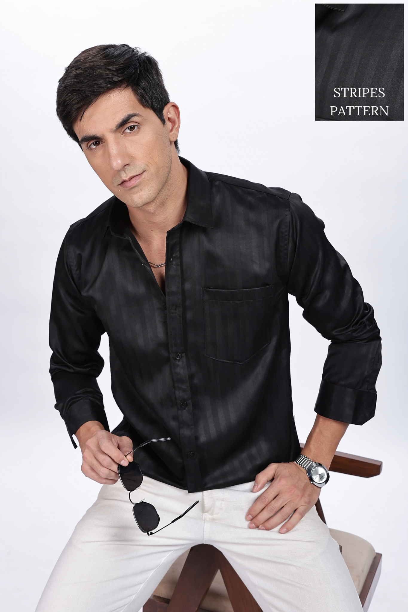 Lavish Black Stripes Shirt