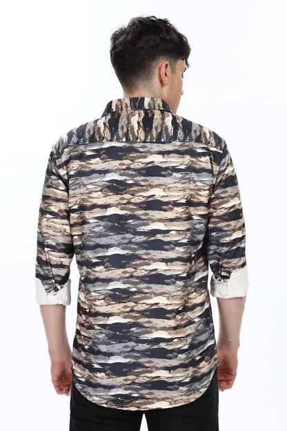 Golden Waves Relaxed Fit Overshirt