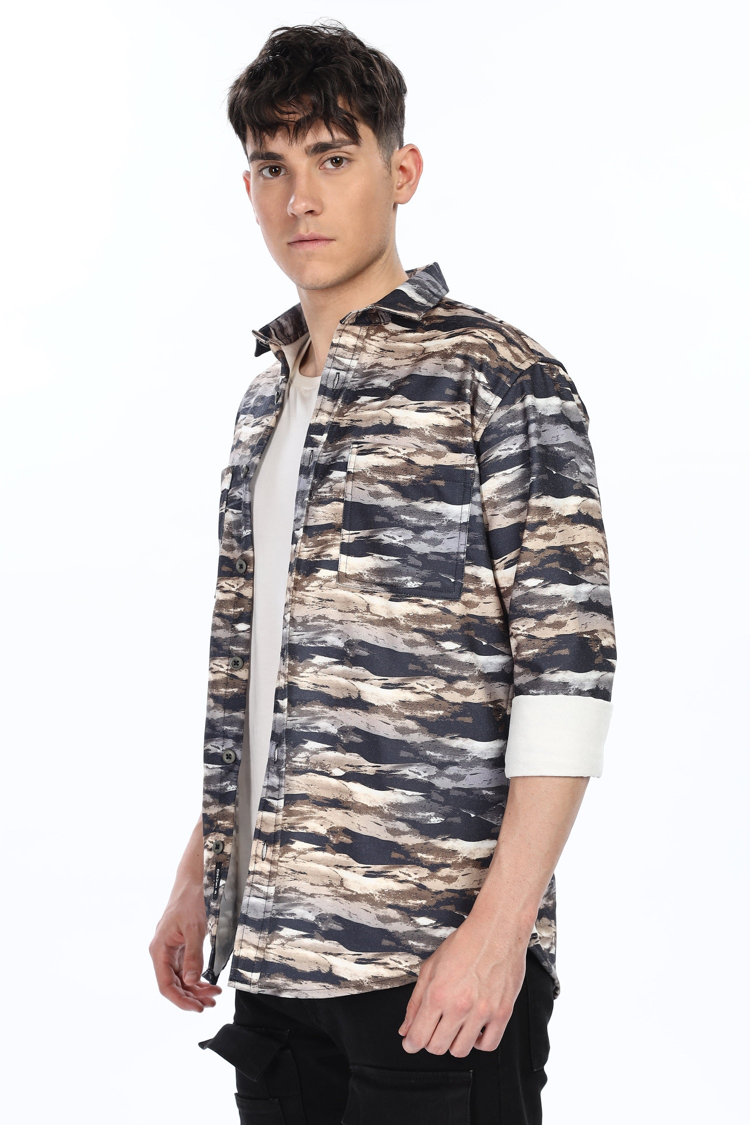 Golden Waves Relaxed Fit Overshirt