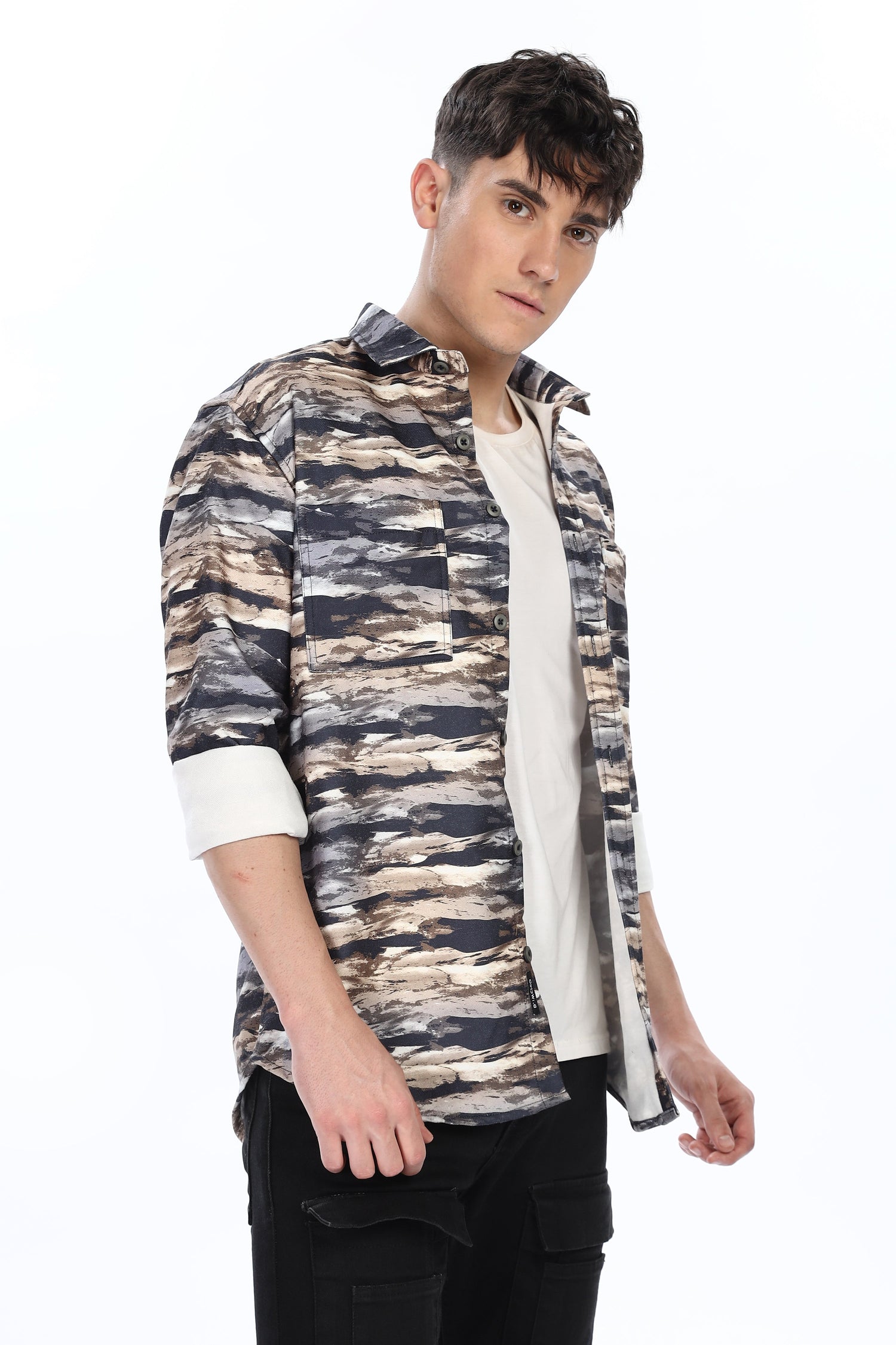 Golden Waves Relaxed Fit Overshirt