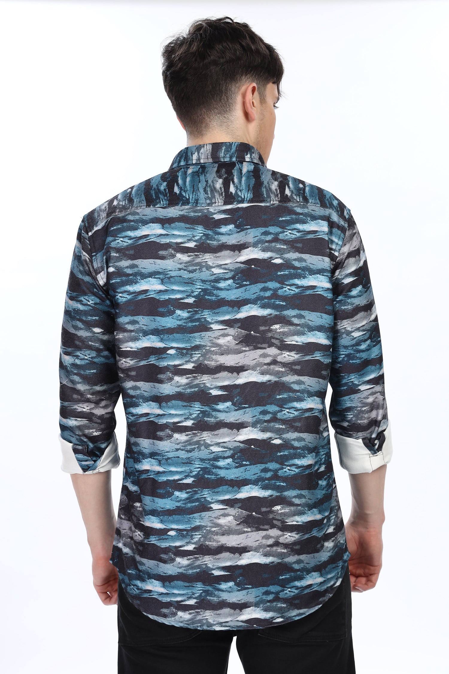 Blue Waves Relaxed Fit Overshirt