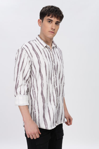 Skin Line Abstract Slim Fit Shirt