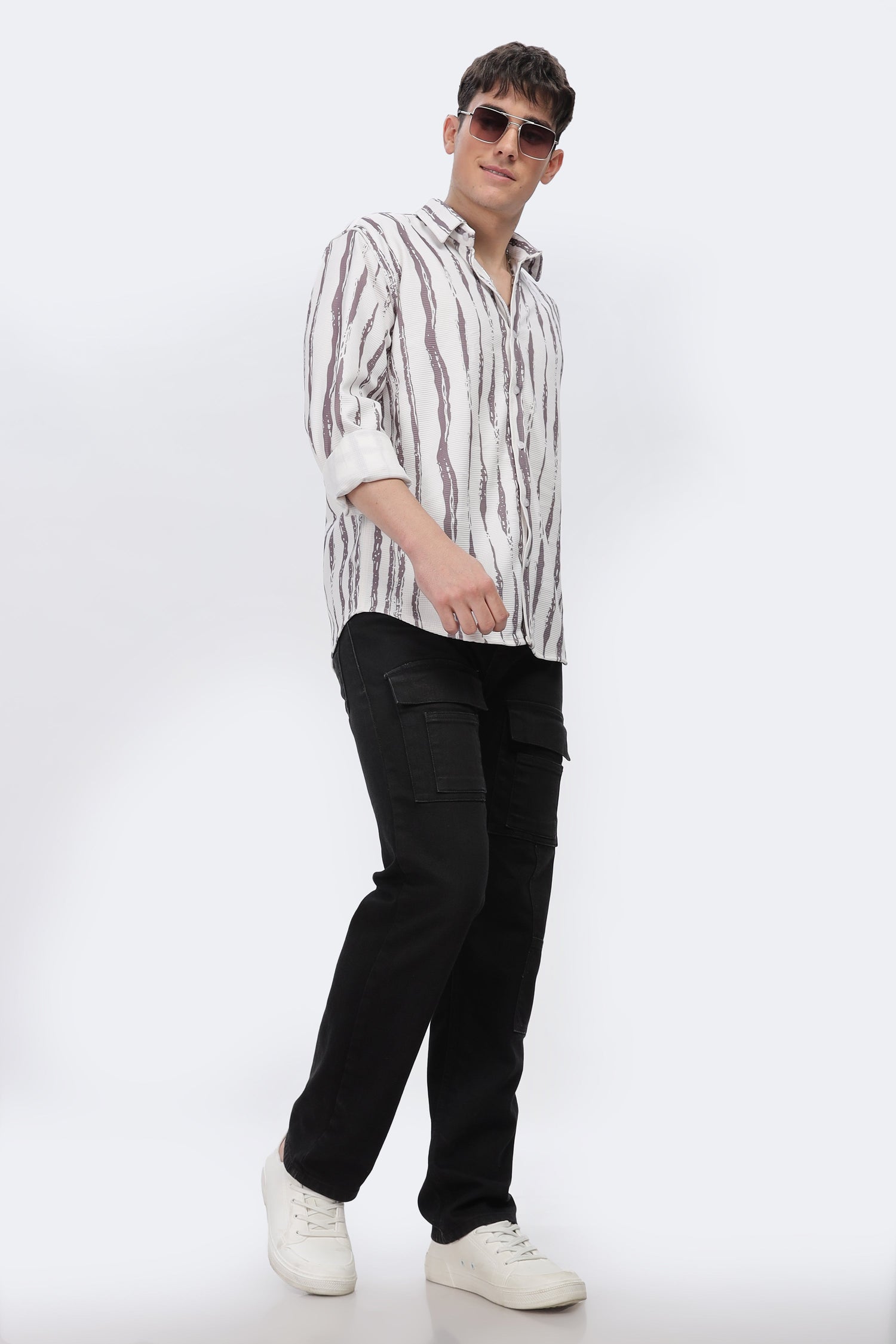 Skin Line Abstract Slim Fit Shirt