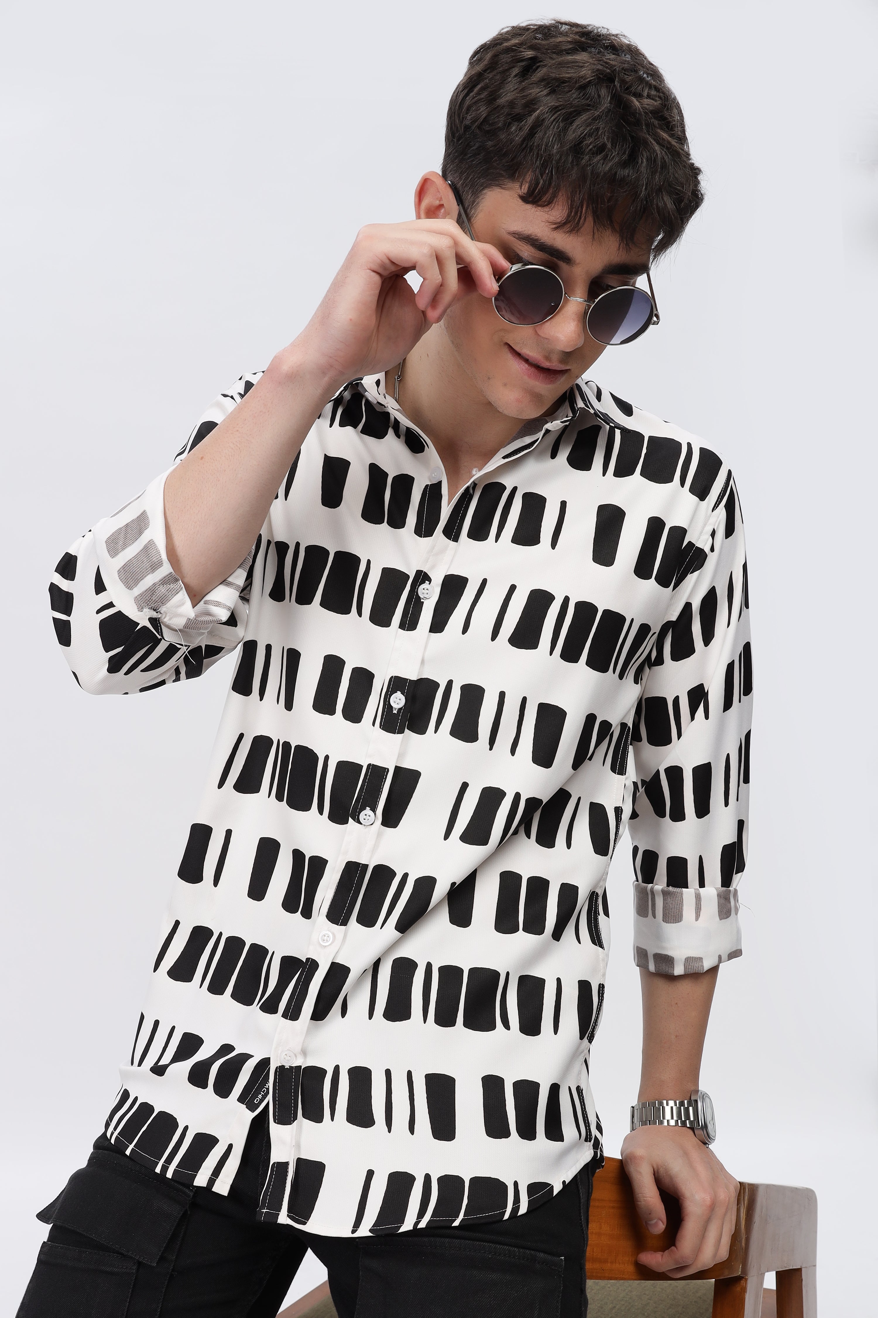 Black Box Abstract Slim Fit Shirt