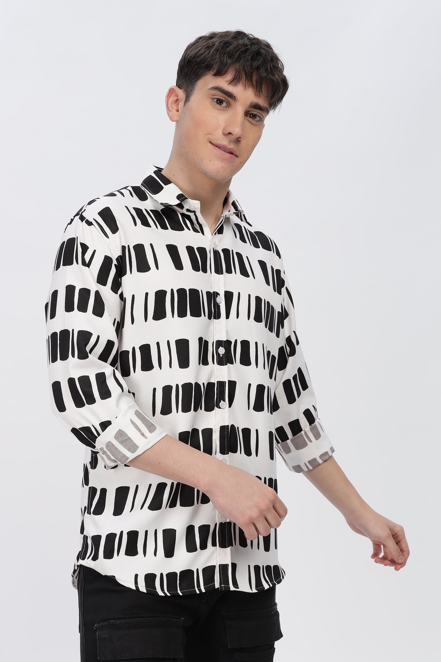 Black Box Abstract Slim Fit Shirt