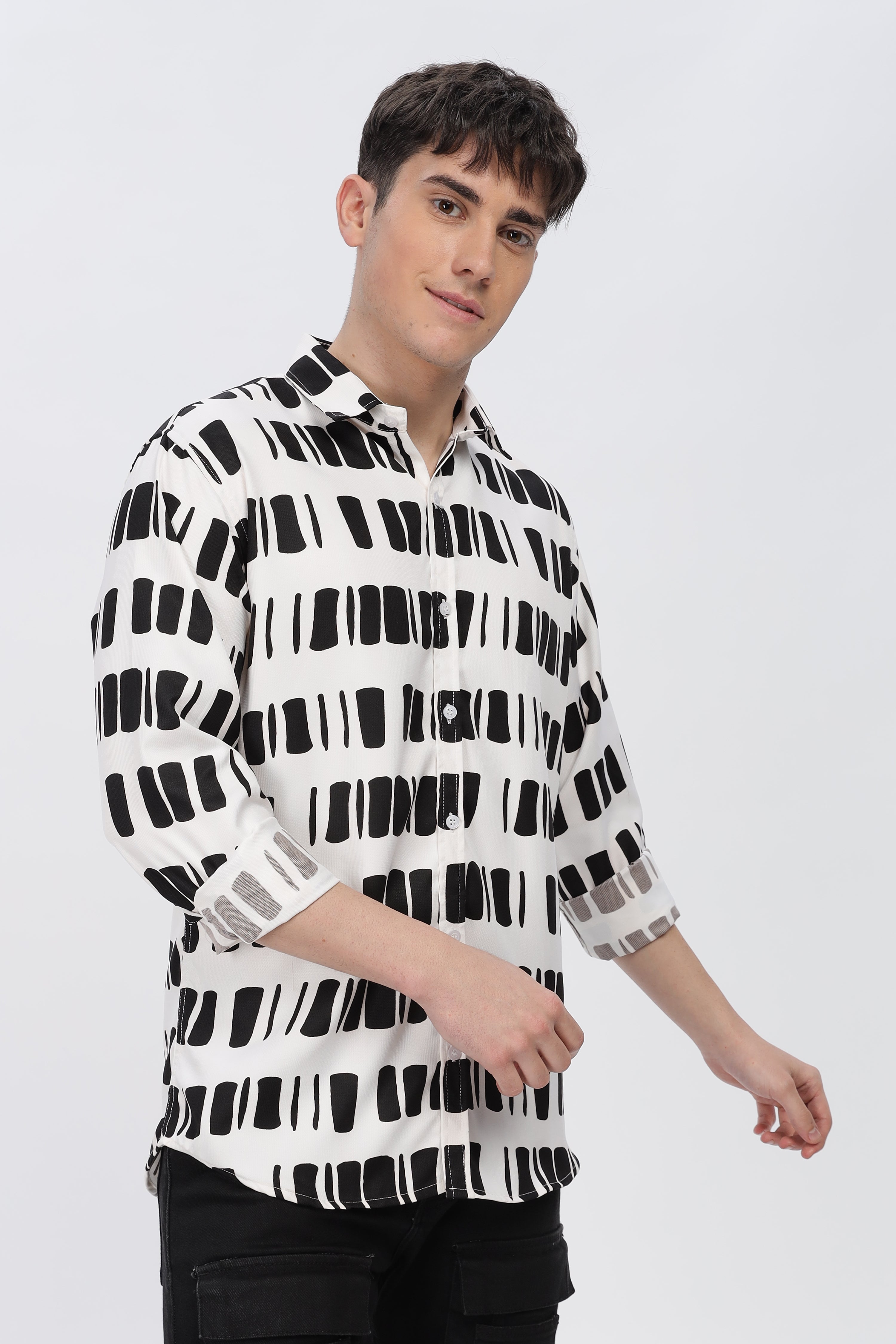 Black Box Abstract Slim Fit Shirt