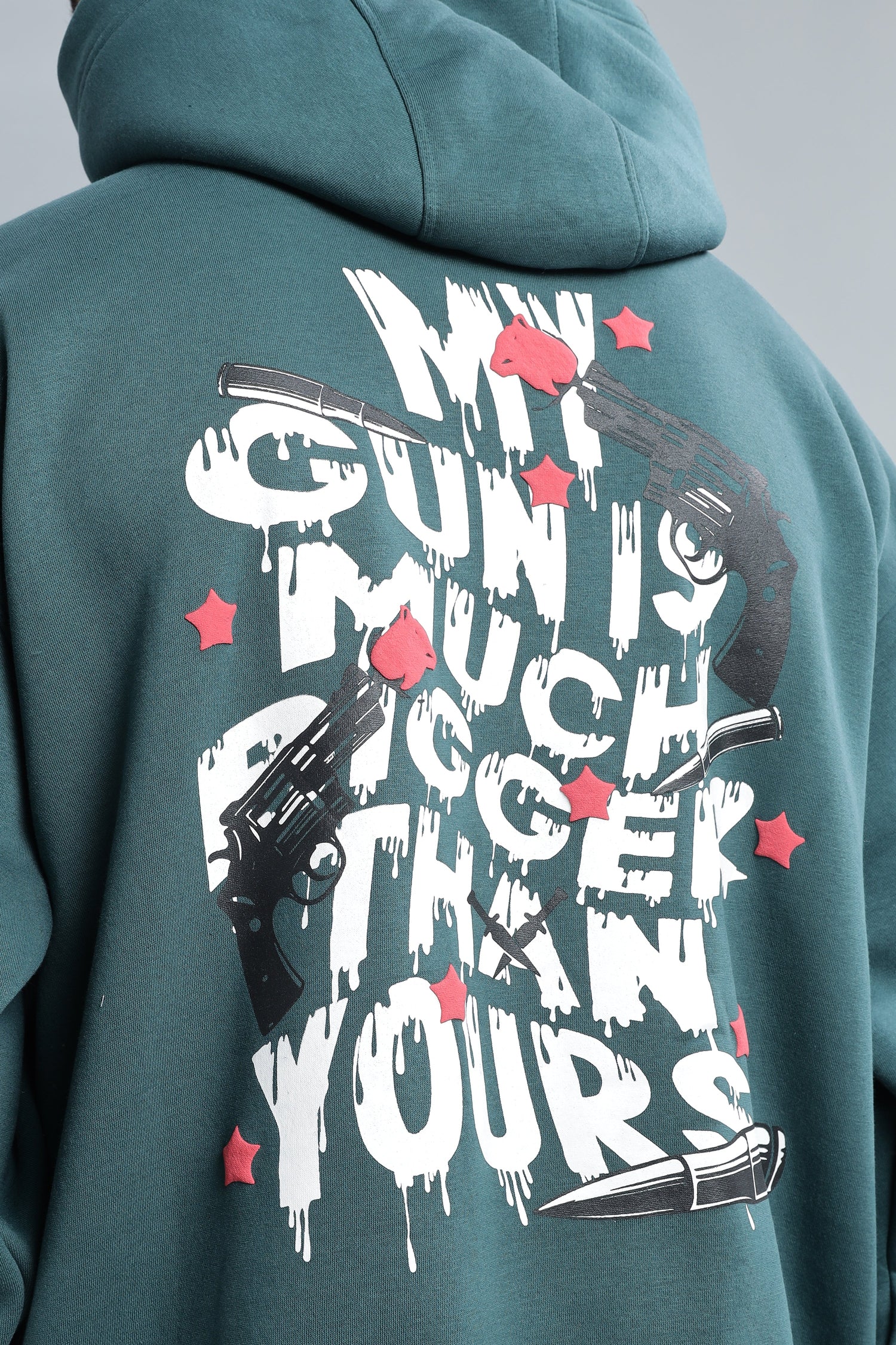 Guns &amp; Roses Dark Teal Hoodie