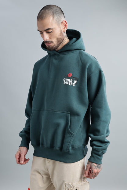Guns &amp; Roses Dark Teal Hoodie