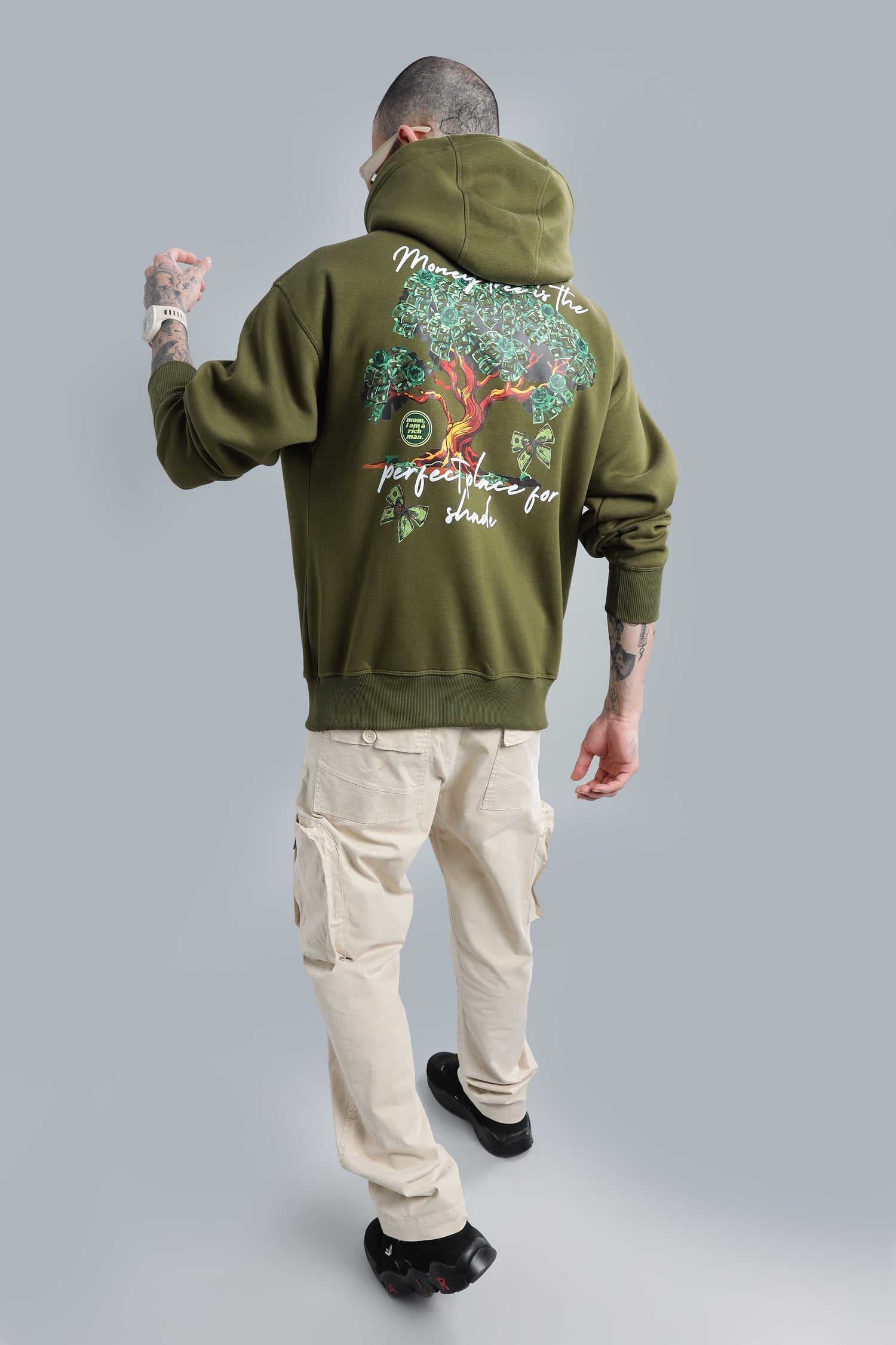 Money Olive Green Hoodie