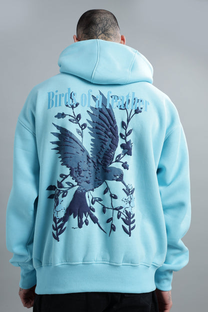 Birds Of Feather Light Blue Hoodie