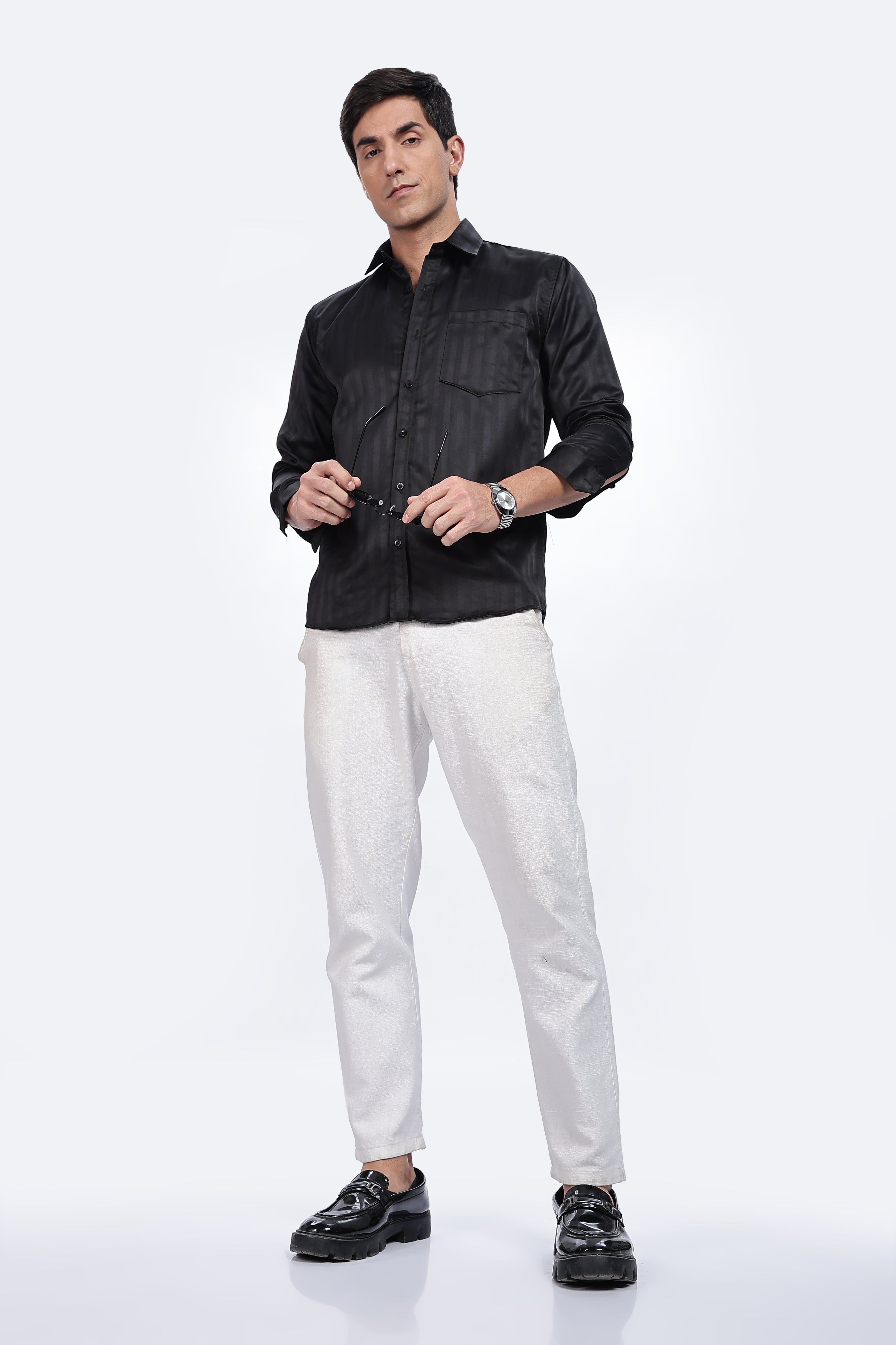 Lavish Black Stripes Shirt