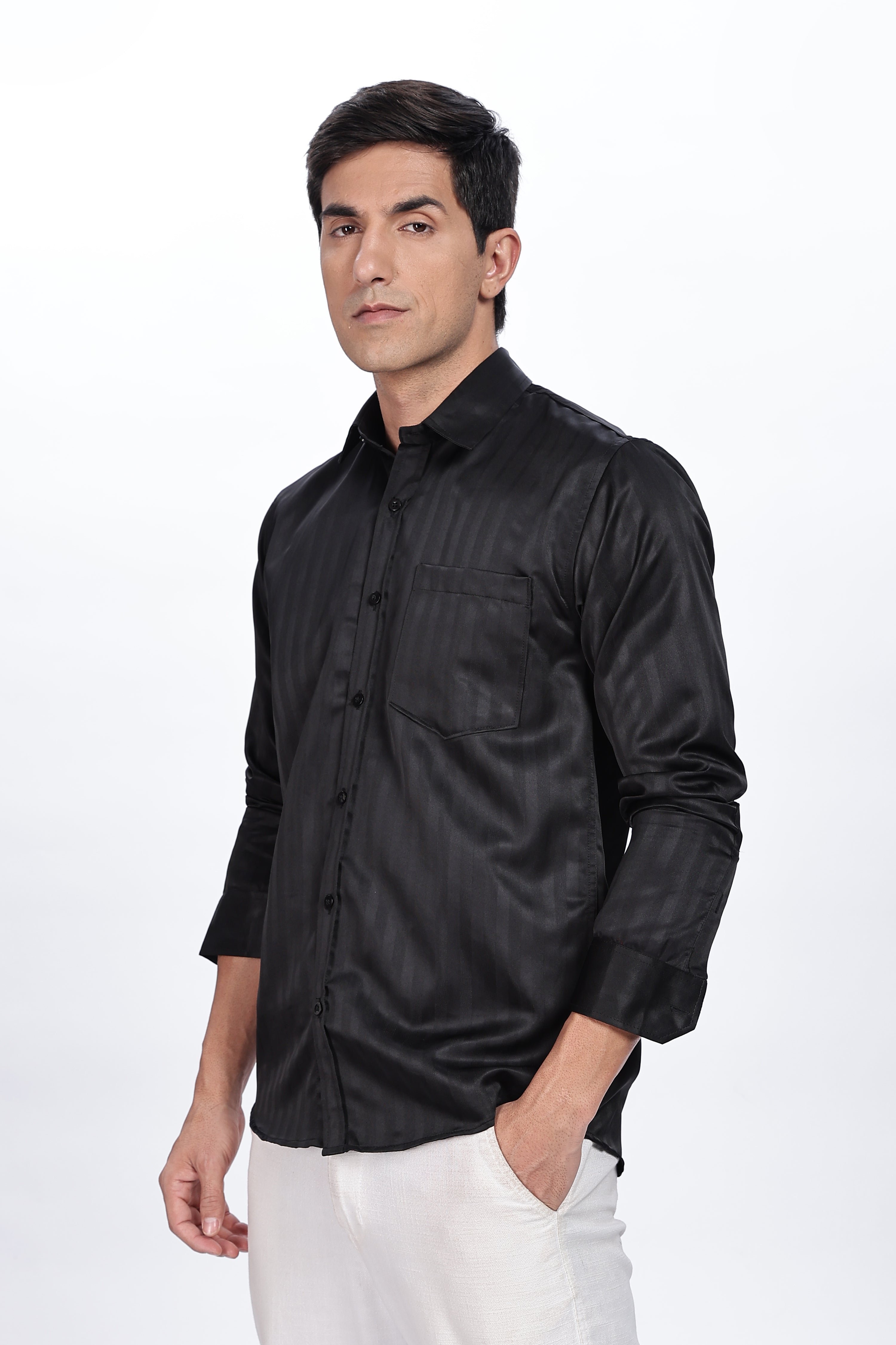 Lavish Black Stripes Shirt