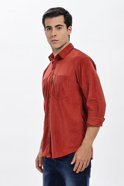 Cherry Double Pocket Solid Shirt