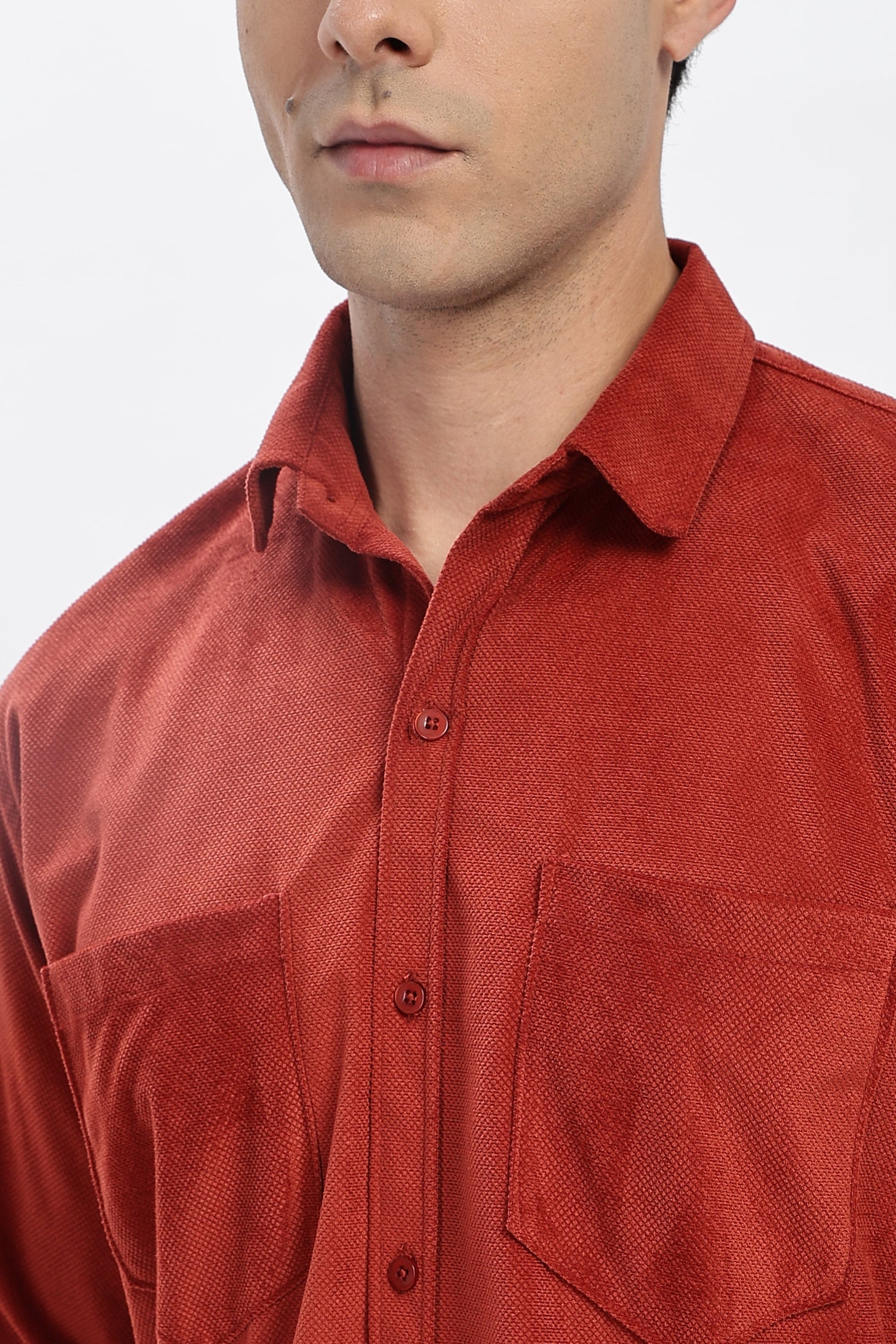 Cherry Double Pocket Solid Shirt
