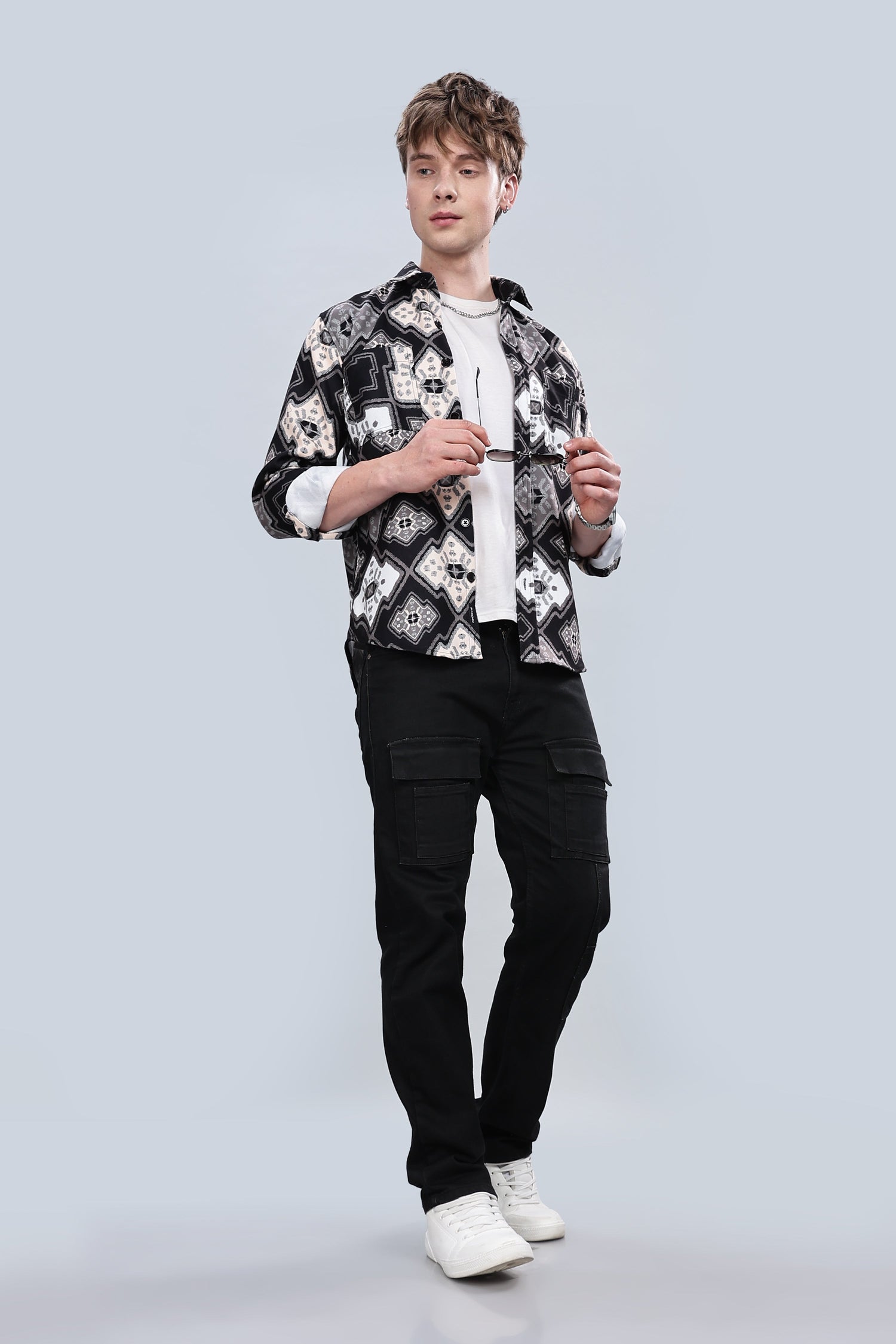 Enigmatic Brown Relaxed Fit Overshirt