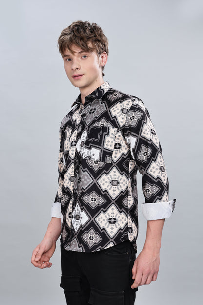 Enigmatic Brown Relaxed Fit Overshirt