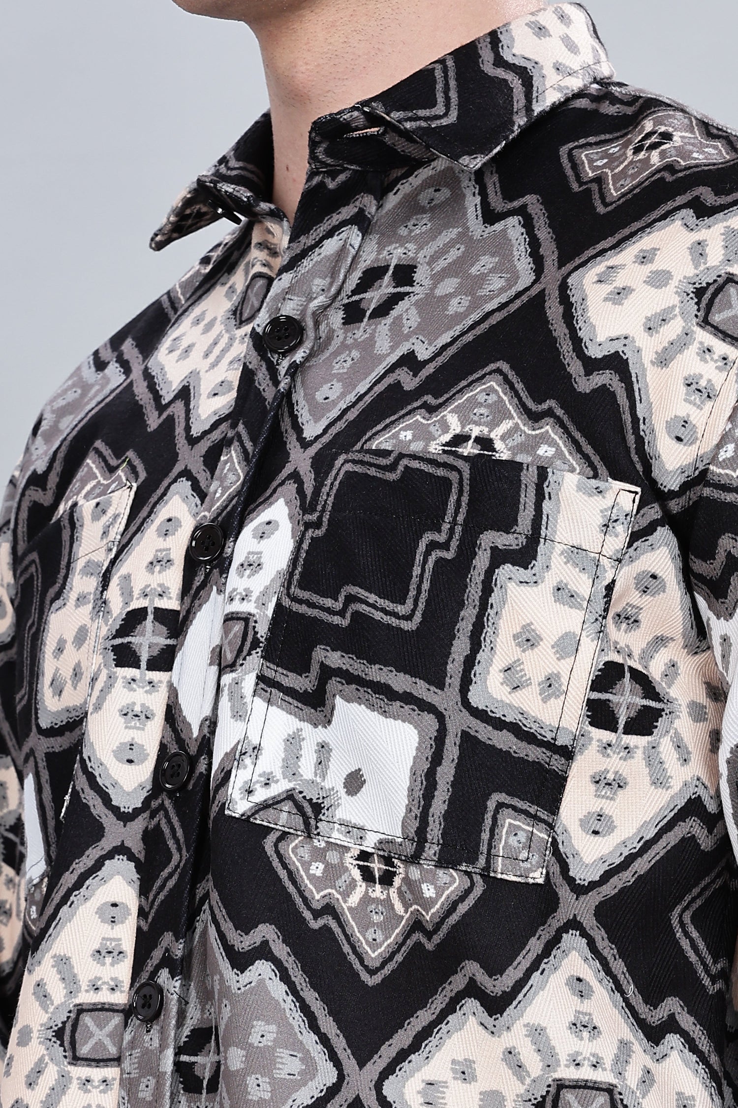 Enigmatic Brown Relaxed Fit Overshirt